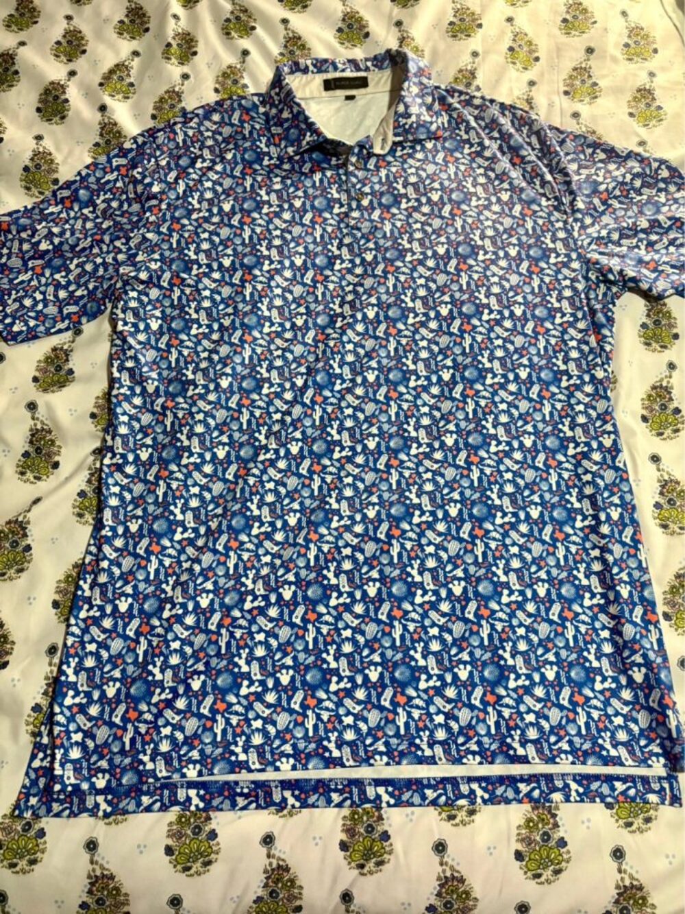 Black Quail Western Cowboy Golf Polo